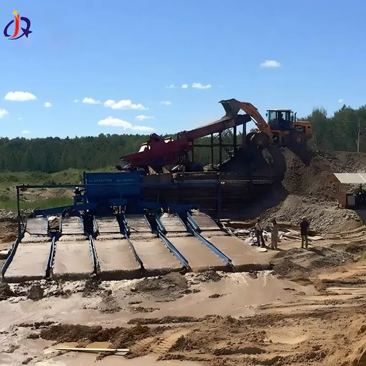 Alluviale Goldwaschanlagen aus Ton